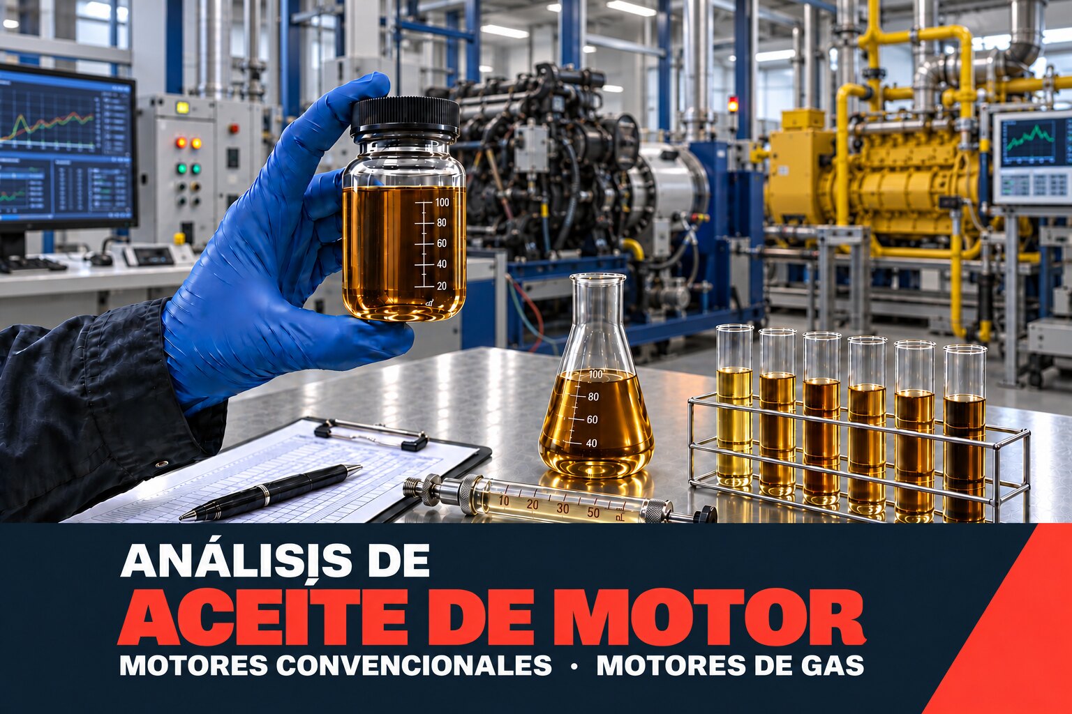 Análisis de aceite motor y lubricantes industriales