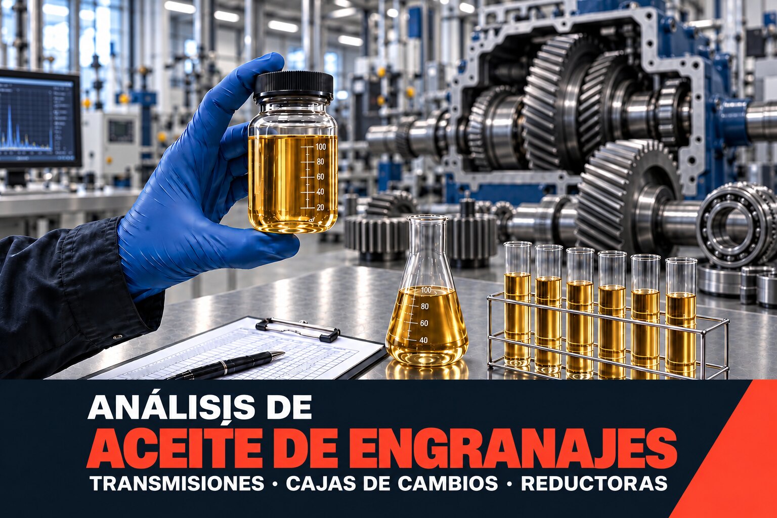 Análisis de aceite para engranajes, reductoras y transmisiones