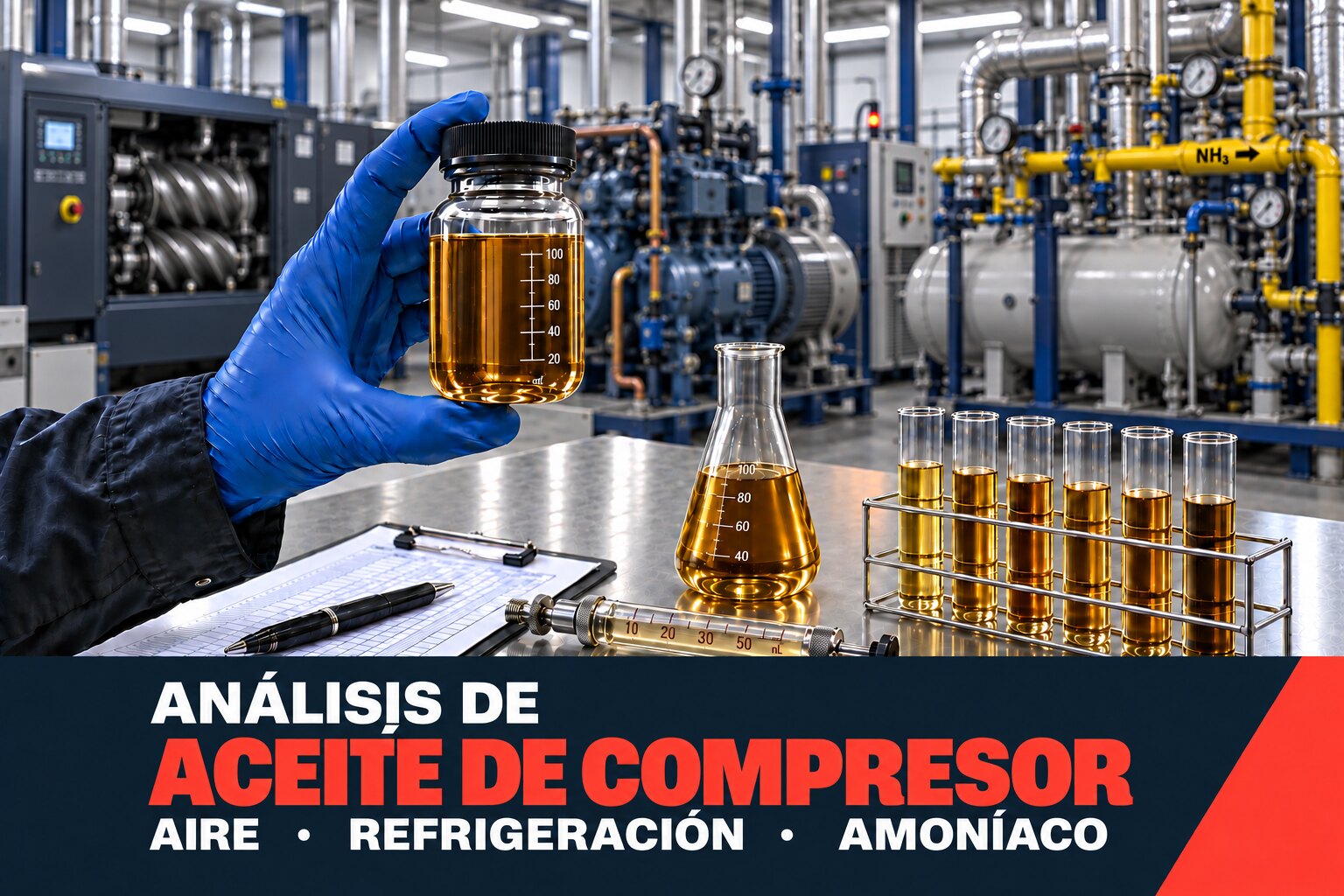 Análisis de aceite de compresor